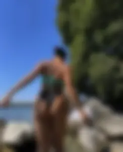 Big Hot Booty in a Swimsuit, Candid Girl's Creepshot at the Beach