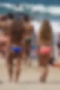 Beach volleyball babe with a nice ass in pink bikini bottom
