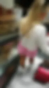 Sexy Blonde PAWG in shopping centre (OC)