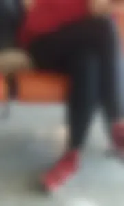 Cute Candid Girl Sitting With Crossed Legs Creepshots