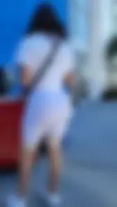Latina with huge ass in white spandex shorts