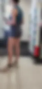 Milf in biker shorts