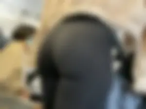 Tight slut with serious pokies at the airport