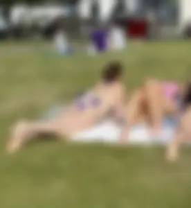 More grass girls in bikinis