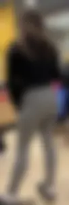 Teen in Grey VPL Leggings Great Ass