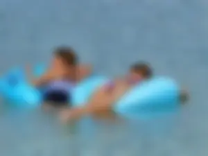 Hot booty in water at the beach