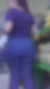 Thick girl with a fat ass in tight jeans
