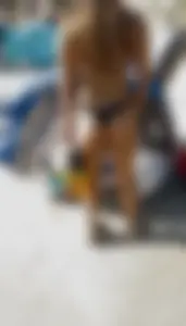 Asian in bikini