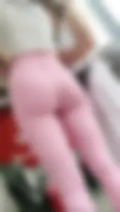 Super cute MEGABABE in pink leggings with bubble butt!