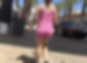 Very jiggly blonde in pink shorts (OC)