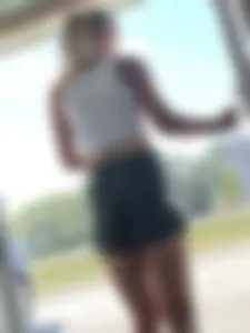 Brunette College Babe Tight Booty Sweatshorts VPL
