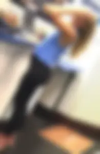 Beautiful blonde at the post office in lulus