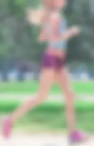 Couple of cute girls out running in little shorts