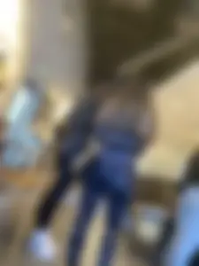 A group of yummy teen asses at Starbucks