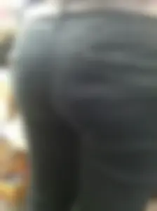 Candid Ass in Tight Pants Grocery Store Closeup Creepshot