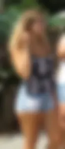 Nerdy Girl Chunky Thighs in Denim Shorts