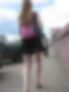 Hot Legs With Very White Skin Candid Upskirt