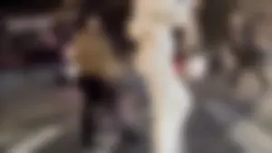 Sexy Latina in white leggings