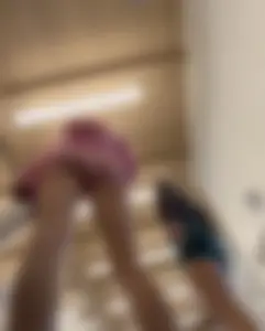 Cute babe with the Bubble but working Out  / Not OC