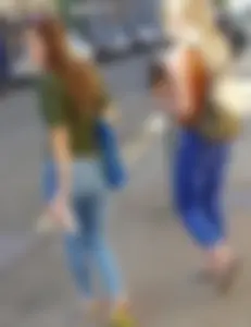 Hot Milfs in Tight Blue Jeans on the Street Creepshot