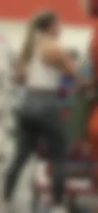 Amazing ass on shopper in leggings