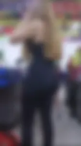 Blonde girl in a black bodysuit with an incredible body and perfect ass [OC]