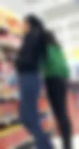 2 hot latinas - some upshots, jean or yoga pants ass?
