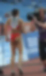 Dirty Muscular Girl Athlete with Sexy Body