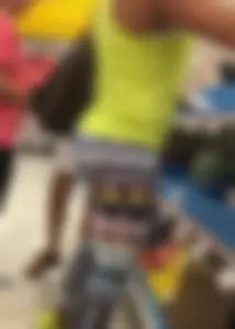 Milf shopping at Target in patterned leggings