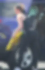 Redhead milf with a nice ass and vtl in leggings while loading her car