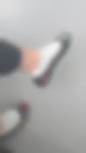 Teen College Student's Feet in Colorful Flats And Socks Closeups in Various Classrooms