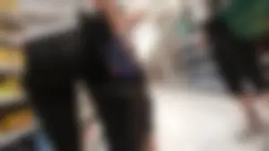 Hot Little Ass in Black Tights at the Supermarket Creepshots Gallery