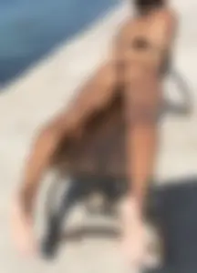 Large collection of hot beach girls lying on the beach and bending over