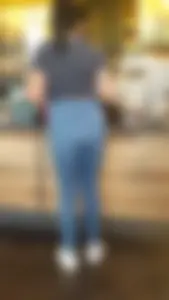 Latin teen in tight jeans