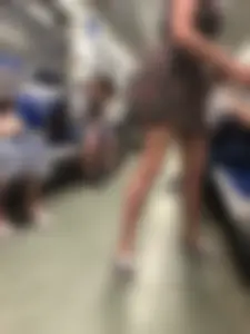 Hot Milf in a Dress Subway Train and Escalator Creepshots - Great Legs