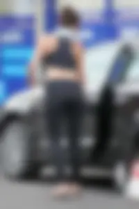 Girl in Semi-Transparent Black Tights Street Creepshots