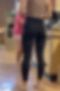 Sexy petite college girl with fit body in leggings