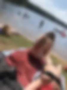 Chubby Girls in Swimsuits at a Lake Beach Creepshot