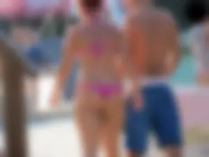 Candid beach and bikini babes