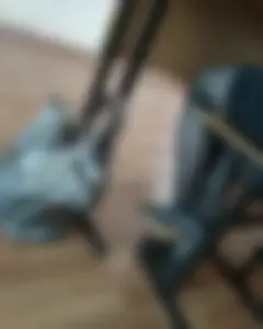 Teen on High Heels in Black Pantyhose Sitting in Classroom Under Desk Creepshot