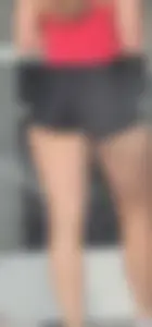 TIGHT WHITE ASS; BLACK SPANDEX SHORTS