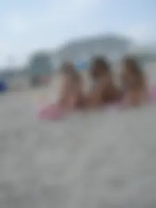 Stalking the busty girl on the beach