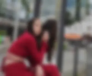 Hot minx in a slutty red outfit