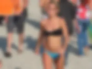 Mix of candid girls at the beach and in bikinis