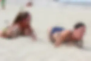 Lifeguard tournament girls on the beach
