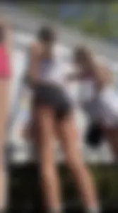 She was showing off her tan line