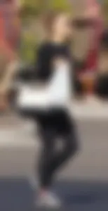 Sexy ass blonde in the parking lot in leggings with amazing body