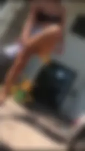 Hot Candid Girl in a Bra And Denim Shorts Taking Off Her Socks in Her Backyard Creepshots Series