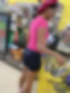 Ebony With Perfect Butt! Shopping