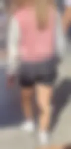 Sexy girl in tight shorts